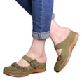 thumbnail image 3 of asddcavvf Sandals For Women Ladies Girls Comfortable Hollow Out Round Toe Wedges Slippers, 3 of 4