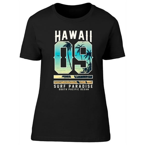 Hawaii 09 Typography T-Shirt Women -Image by Shutterstock, Female 3X-Large