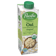 (12 Pack) Pacific Foods Organic Oat Non-Dairy Beverage, Original, 8 oz