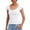 White, variant on Trendfront Womens Cap Sleeve Tops Lace Scoop Neck Ribbed Slim Fit Casual Layering Basic Layering Shirt for Women