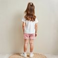 thumbnail image 7 of Little Girl Summer Outfits 5/6 Two Piece Cute Clothing Set Cotton Flutter Ruffle Tops 2 PCS Shorts Sets Pink, 6 Y, 7 of 7