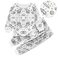 thumbnail image 2 of Wenfanal Pajamas for Kids Soft ,Kid Painted Homewear Set Pajama Sets For Boy Girl Girls Fashion Size 2-3 Years,Khaki, 2 of 4