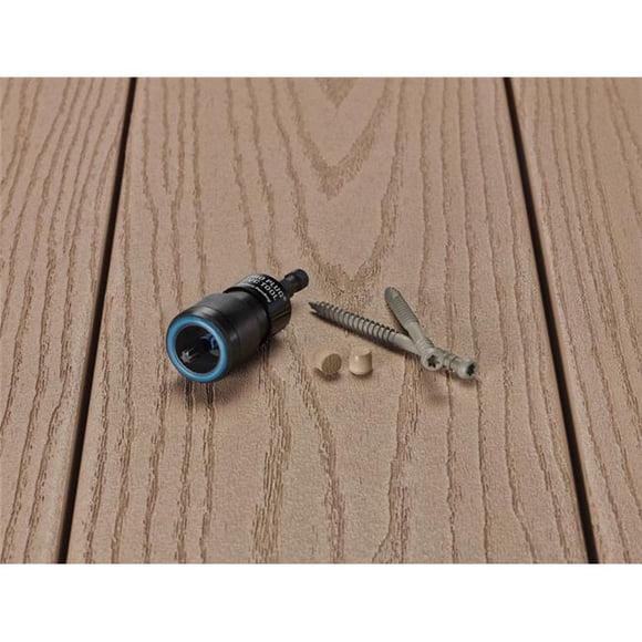 No.10 x 2.75 in. Star Trim Head Epoxy Coated Carbon Steel Deck Screws & Plugs Kit