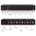 thumbnail image 3 of 9-Band Car Audio Equalizer, Car Graphic Equalizer EQ W/Front, Rear + Sub Output, 8V RMS Line Driver, Adjustable Audio Output for Car, Boat, W/CD/AUX Input Select & White Light Illumination, 3 of 5