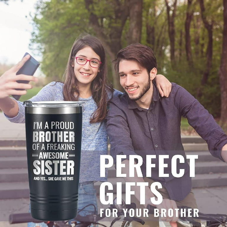 Gifts for Brothers - 20oz Best Brother Ever Tumbler Gifts for Men -  Birthday Gift for Brother from B…See more Gifts for Brothers - 20oz Best  Brother
