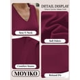 thumbnail image 6 of MOYIKO Tank Tops for Women Summer V Neck T Shirts Trendy Sleeveless Basic Tee Loose Fit, 6 of 7