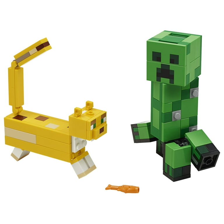 LEGO Green Brick 1 x 1 with Minecraft Creeper Face Pattern (12940)