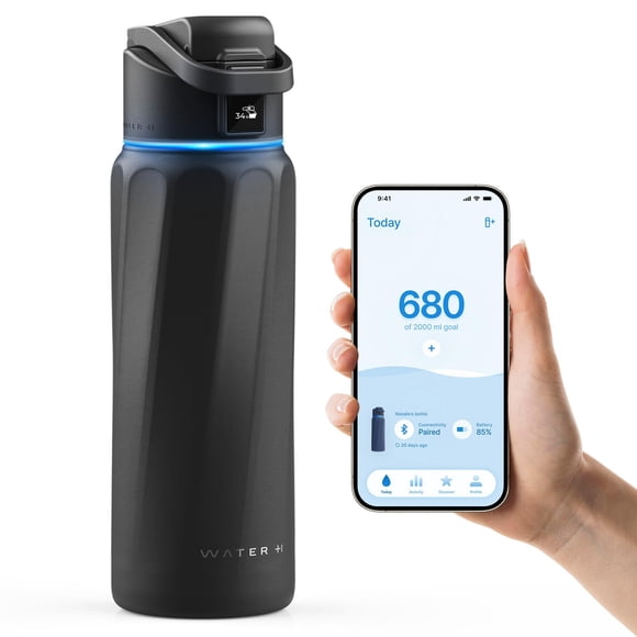 Botella de agua inteligente WATERH BOOST de 946 ml con recordatorio y seguimiento