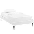 thumbnail image 2 of Modway Sherry Twin Vinyl Bed Frame with Round Tapered Legs in White, 2 of 3