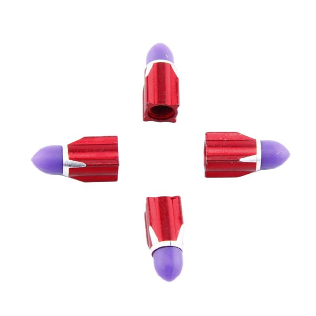 álvula ático de 8 mm, prueba de polvo ástago álvula de sello de aleación, universal, apto para automóviles, Rojo + púrpura Yotijar Vástagos de válvula de neumático de rueda