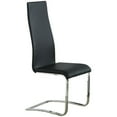 thumbnail image 1 of Coaster High Back Faux Leather Dining Chairs in Black, 1 of 3