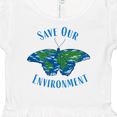 thumbnail image 4 of Inktastic Save Our Environment Earth Butterfly Girls Baby Dress, 4 of 5