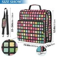 thumbnail image 2 of FORMRS Zipper Binder with Shoulder Strap 1.5-inch Ring 500 Sheet Capacity File Bag, Colorful Block Pattern, 2 of 5