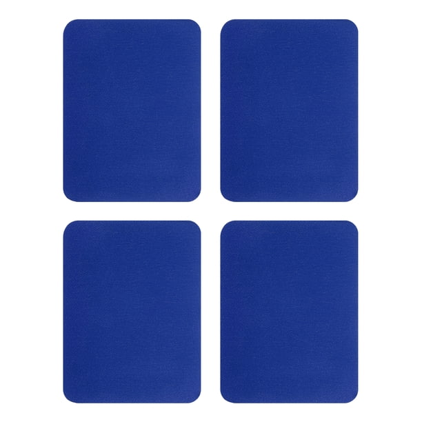 Uxcell 4Pcs Parches de Hierro para Reparación de Ropa, Parches de Reparación de Tela de Algodón para Ropa, Pantalones, Bolsas, 5x4 pulgadas Azul Oscuro