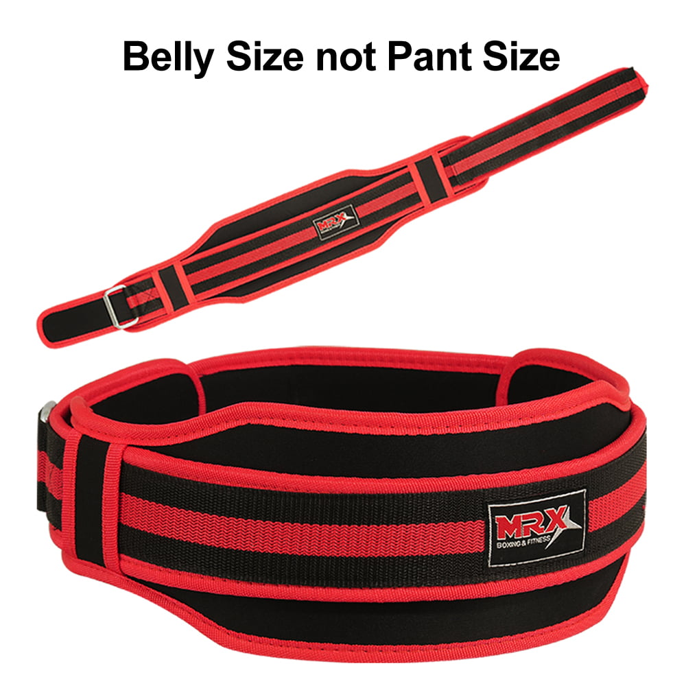 4Fit™ Weight Lifting Belt Gym Workout Power Lifting Back Support Red Medium 