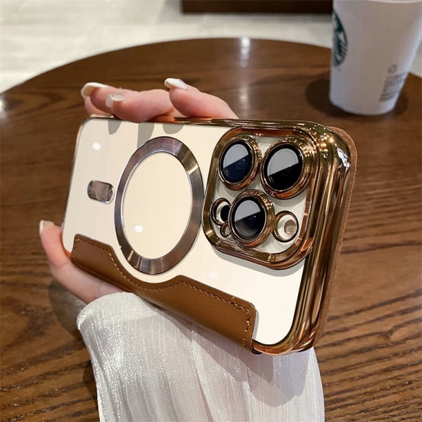 fundas iphone Flap Funda De Cuero Magnética Inalámbrica De Carga Para Iphone14 13 12 11 pro max Carcasa iphone 14 funda iphone 14 pro max