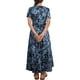 thumbnail image 4 of Vestido largo ACCPUR para mujer, estilo bohemio, floral, cuello en V, azul marino, 4 of 6