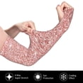 thumbnail image 3 of Bingfone Farmers Gardening Sleeves Sun Protection Arm Cooling Sleeves For Women Men With Thumb Hole - Rose Gold Pink Glitter, 3 of 8