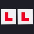 2Pcs Learner L Plates Motorcycle Car Sticker L Plates Learner Driver Plates