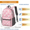thumbnail image 5 of 17 Inch Lightweight Backpack,PVC Waterproof Oxford Fabric, Ergonomically Designed, with Large Capacity, Wildflower Garden Aesthetic Floral Print, 5 of 5