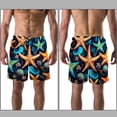 thumbnail image 3 of luoweisi Men's Beach Shorts Quick Dry Swim Trunks with Mesh Lining Starfish S, 3 of 5