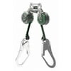 MSA 6' Latchways Mini Twin-Leg Self-Retracting Lanyard With AL36CL Snaphooks And Twin-Link Connector
