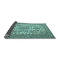 thumbnail image 2 of Ahgly Company Indoor Rectangle Medallion Light Blue Traditional Area Rugs, 4' x 6', 2 of 4