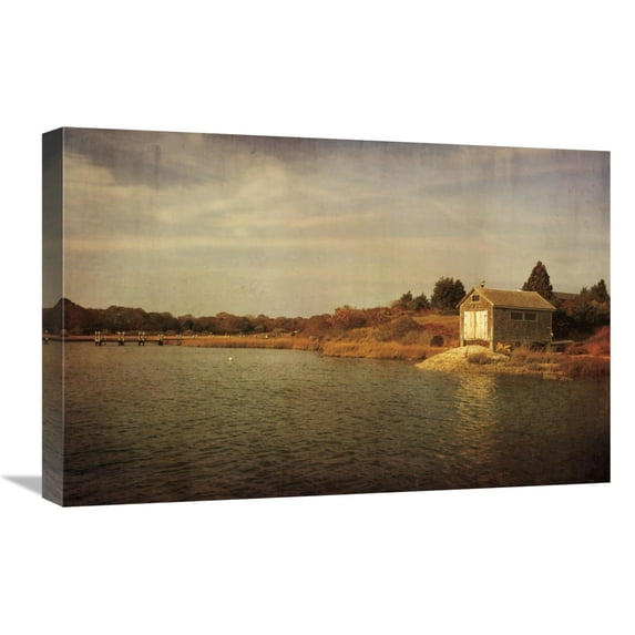 Global Gallery's 'Quitsa Fishing Shack' By Katherine Gendreau Stretched Canvas Wall Art