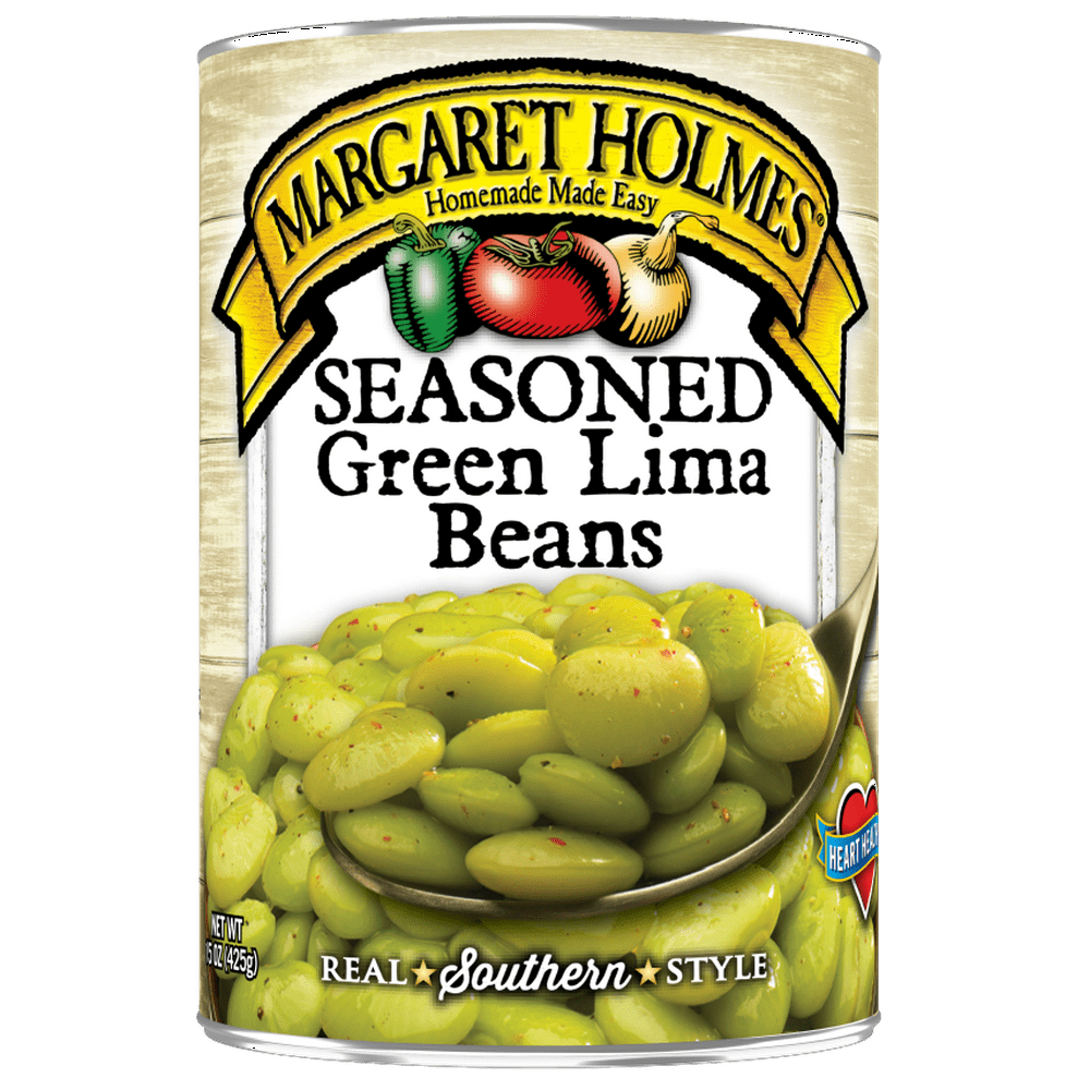 Margaret Holmes Seasoned Medium Green Lima Beans, 15 oz