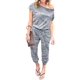 thumbnail image 1 of Mono de Mujer PRETTYGARDEN con Hombros Descubiertos Gris Talla S, 1 of 5