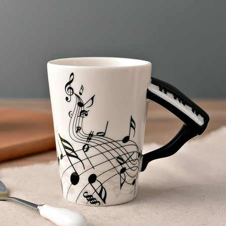 

YFVVCZC Drinking Water Cup & Glassware Drinking Pot Musician s Coffee Mugs - 10 Creative Designs Guitar Mug Electric Guitar Heartbea