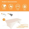 thumbnail image 4 of Eurmax USA Spandex Table Cover Fitted 30+ Colors Polyester Tablecloth，8 ft Table Cover Open Back,2PC, 4 of 5