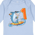 thumbnail image 4 of Inktastic First Birthday Surfing Shark with Hot Dog and Ice Cream Boys or Girls Long Sleeve Baby Bodysuit, 4 of 5