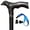 Black Brown, variant on Uoagain Hand Carved Wooden Walking Cane Eagle Carved Ergonomic Elegant Wood Canes for Men and Women Support up to 400 lbs Pr ovide Stable Canes for Seniors for Daily Use and Gift Giving (Black)
