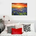 thumbnail image 4 of EastSmooth  - Texas Sunset Picture Wall Art Beautiful Bluebonnets Field Photo Canvas Painting Natural Landscape Poster Artwork,Extra, 4 of 4