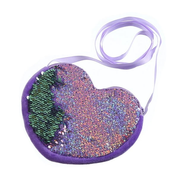 Mini Sac à Bandoulière en Forme de Cœur pour Petites Filles