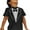 Black/White, variant on Kids Funny Tuxedo T-Shirt Bowtie & Button Black/White, Medium