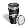 thumbnail image 4 of Pickerel Lake Map Tumbler Travel Mug Insulated Laser Engraved Coffee Cup Michigan 20 oz Black, 4 of 5