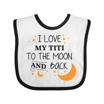 Inktastic I Love My Titi to the Moon and Back Boys or Girls Baby Bib