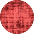 thumbnail image 1 of Ahgly Company Indoor Round Abstract Red Modern Area Rugs, 5' Round, 1 of 4