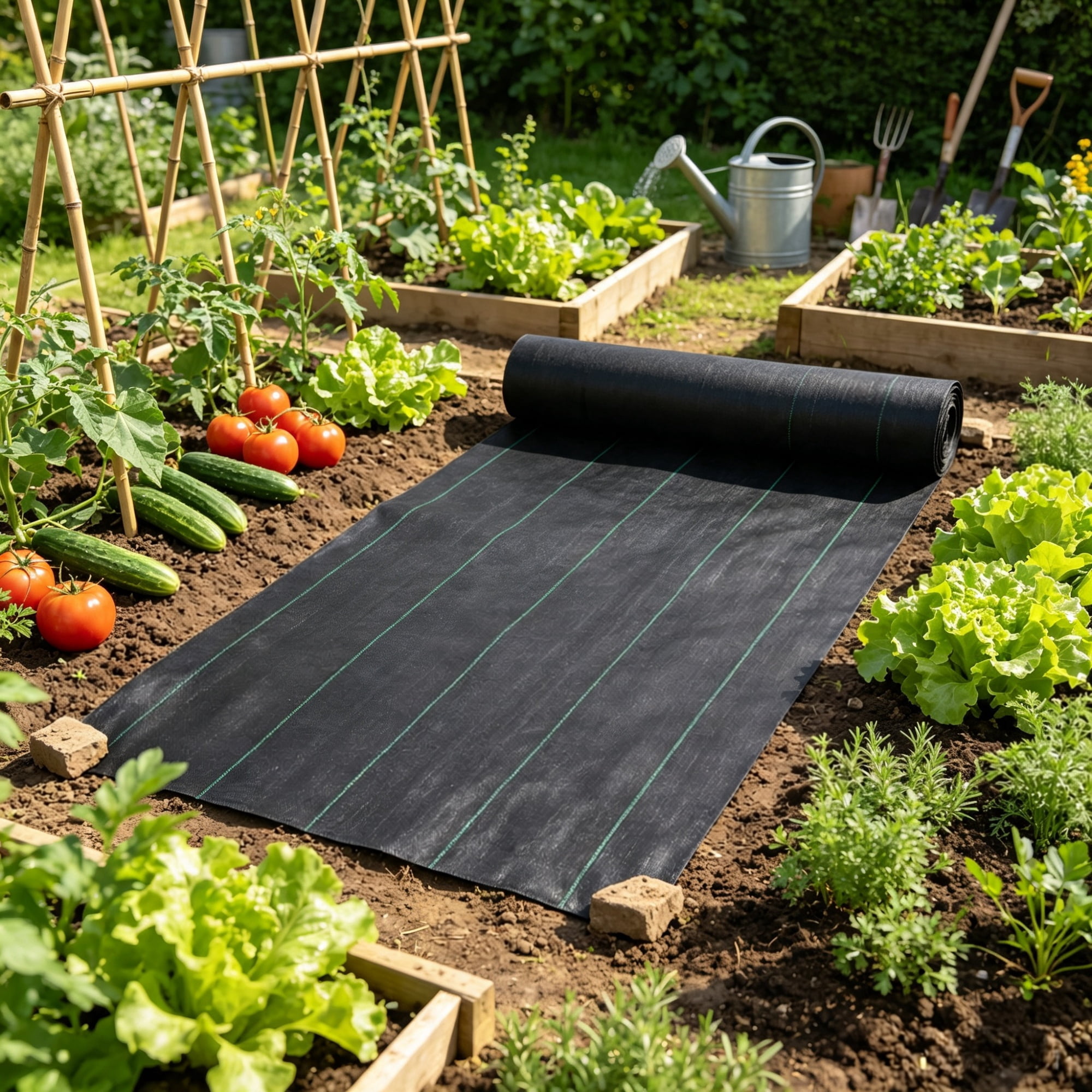 5 x 250FT Weed Barrier Landscape Fabric, 5Oz Premium Woven PP Ground Cover, Heavy Duty Single-Layer Weed Control, Easy Setup for Outdoor Garden, Lawn & Driveway, Black