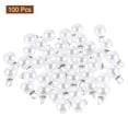 thumbnail image 3 of Pearl Charm, 100pcs 14mm Pendants Faux Pearl Beads Charm for Making Bracelet Earrings Necklace Crafts (Silver), 3 of 6