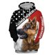 thumbnail image 3 of Sudadera con capucha y estampado 3D por todas partes con diseño de pastor alemán Love Dog Love Dog 01, 3 of 5