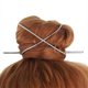 thumbnail image 4 of Qarigey Horquilla de aleación para mujer, reemplazo portátil, pinza para el pelo antioxidante galvanizada Irregular, accesorios de adorno para la Accesorio para el cabello Plata Qarigey AP015442-02, 4 of 6