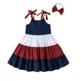 thumbnail image 2 of Wavsuf Toddler Girls Dresses Clearance Summer Blue Dresses Size 90, 2 of 8