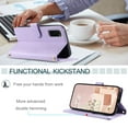 thumbnail image 4 of for Samsung Gaalxy S20 FE Wallet Case, Elegant PU Leather Shoulder Strap & Wrist Strap Kickstand Card Slots Magnetic Closure Full Body Protection Phone Case for Samsung Gaalxy S20 FE, Purple, 4 of 8