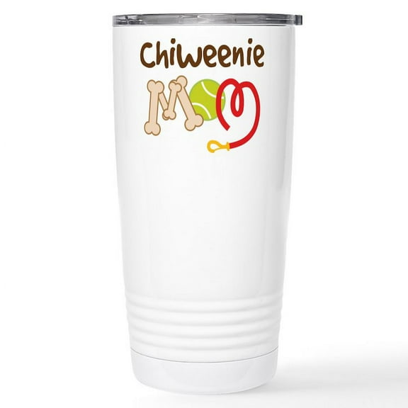 CafePress - Chiweenie Dog Mom Stainless Steel Travel Mug - Insulated Stainless Steel Travel Tumbler 20 oz.