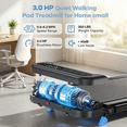 thumbnail image 6 of YZRUN Treadmill with Handle Bar, Under Desk Walking Pad with 10% Incline, Foldable Treadmills for Home, 350 LBS Capacity, 6 of 9