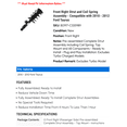 thumbnail image 2 of Front Right Strut and Coil Spring Assembly - Compatible with 2010 - 2012 Ford Taurus 2011, 2 of 2
