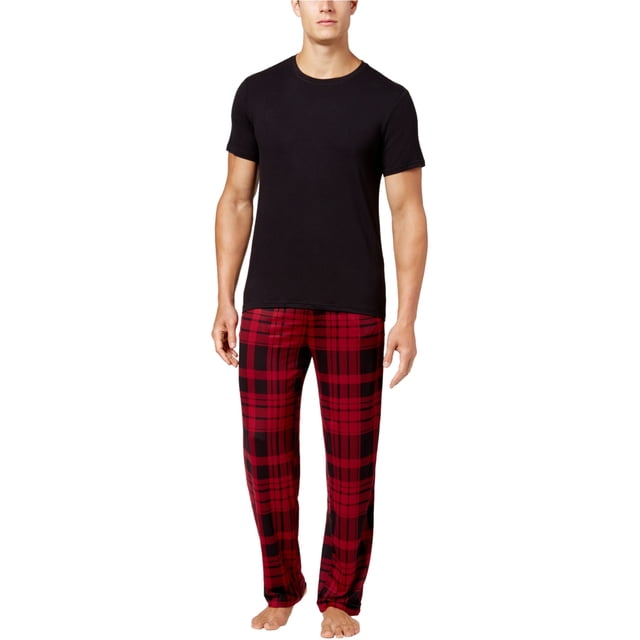 32 Degrees Mens SS Pajama Set, Red, Large